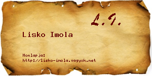 Lisko Imola névjegykártya
